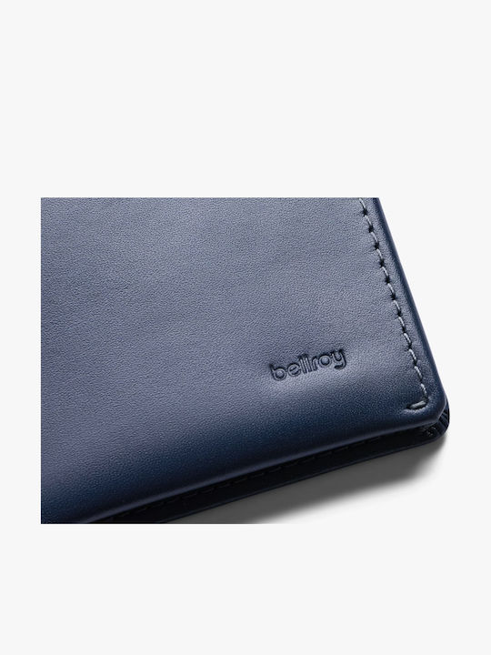Note Sleeve Leather Men's Wallet Classic with RFID Blue