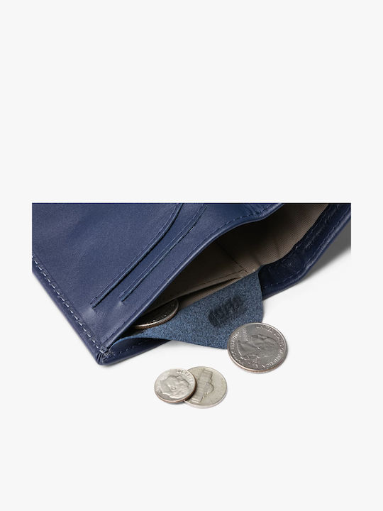 Note Sleeve Leather Men's Wallet Classic with RFID Blue