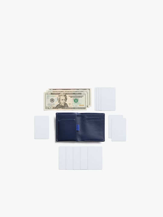 Note Sleeve Leather Men's Wallet Classic with RFID Blue