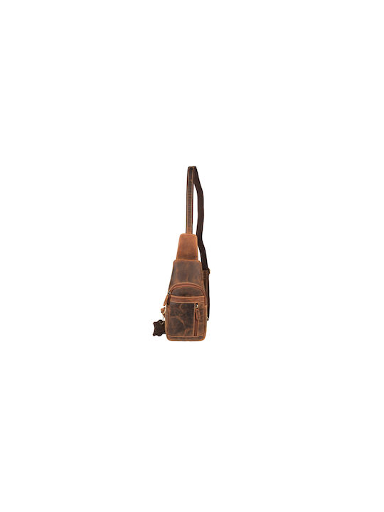 Leather Creations XK Leather Men's Bag Sling Brown