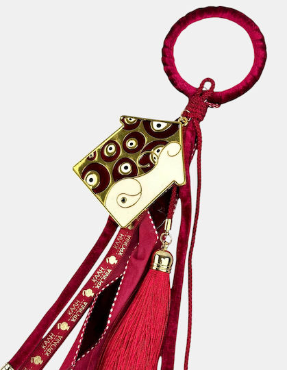 Пискюл Handmade Окачен Гоури Къща Burgundy 1бр