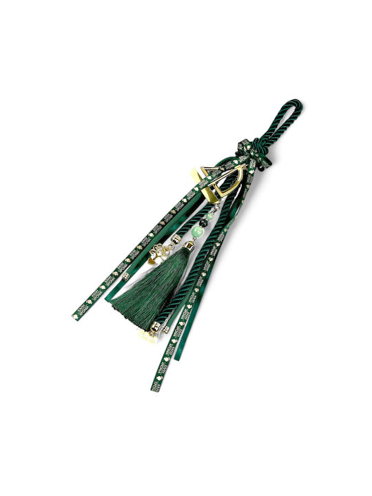 Tassel Lucrat manual Suspendata Amulet cu dorințe Verde 1buc