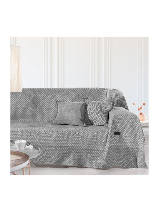 Guy Laroche Goya Armchair Throw Chenille 180x150cm Smoke