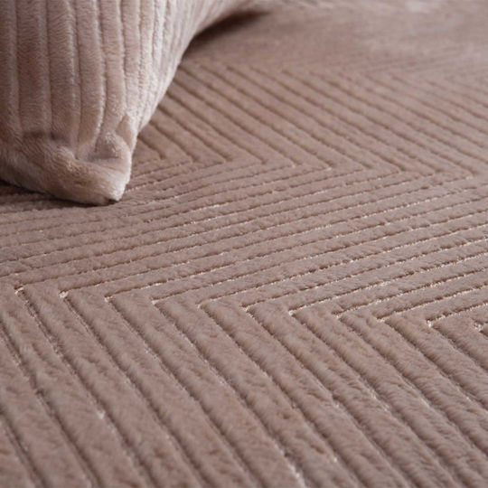 Nef-Nef Homeware Dakari Ριχτάρι Τριθέσιου Καναπέ Ζακάρ 180x300εκ. Beige (033960)