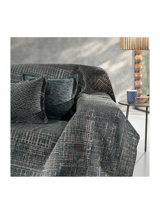 Guy Laroche Melbourne Ριχτάρι Πολυθρόνας Chenille 180x150εκ. Πετρόλ