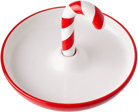 Butlers Grove Ornament de masă de Crăciun Platou Ceramic Roșu