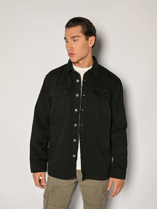 Brokers Jeans Long-sleeved Cotton Shirt Black