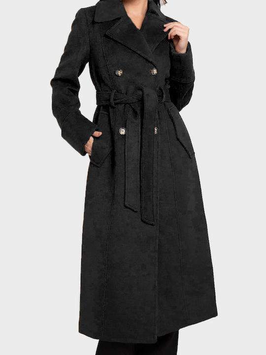 Дамско Black Палто с копчета