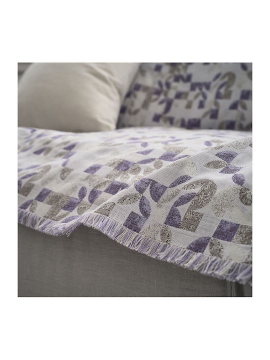 Gofis Home Puzzle Ριχτάρι Πολυθρόνας Πλεκτό 180x180εκ. Lilac 264/17