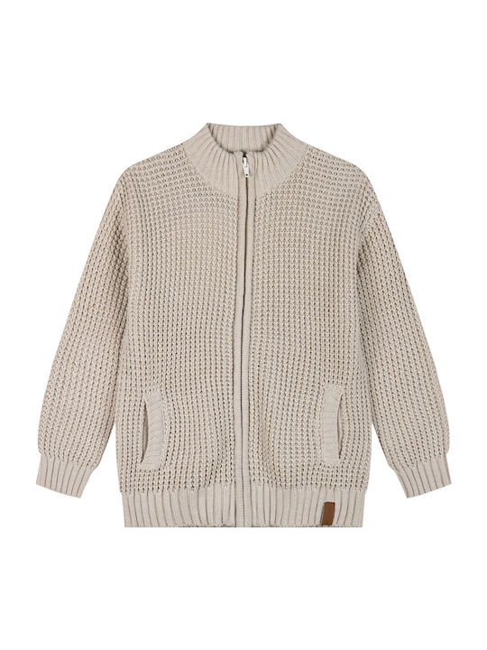 Kids Cardigan Knitted Maroon