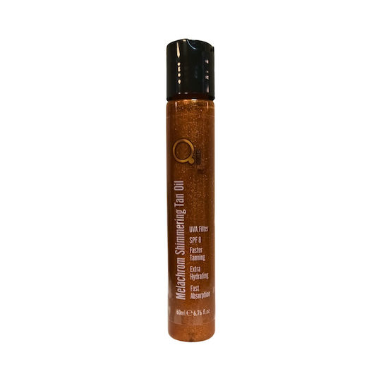 Qure Melachrom Shimmering Tan Oil Sunscreen Body SPF8 200ml