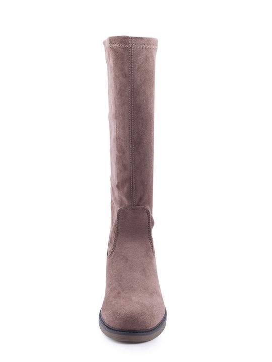 Suede Women's Boots Tabac Brown