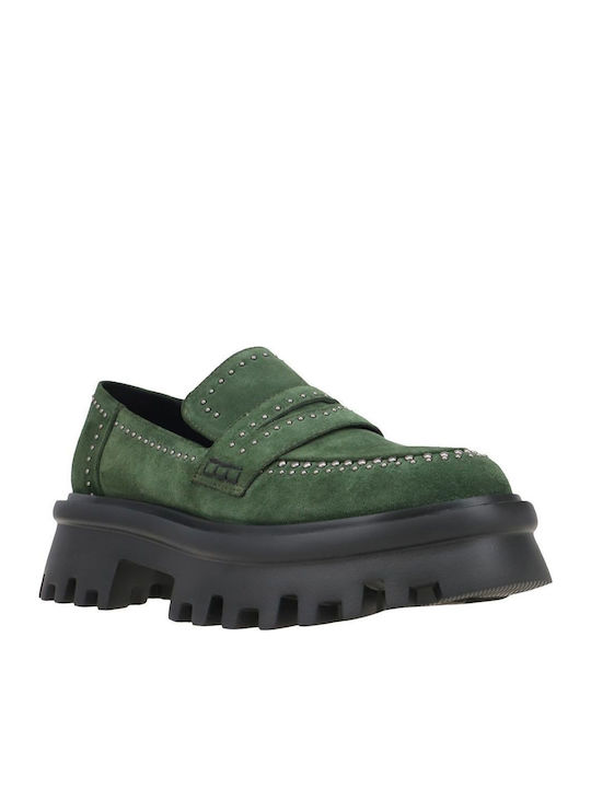 Favela Leon Women's Loafers in Khaki Color