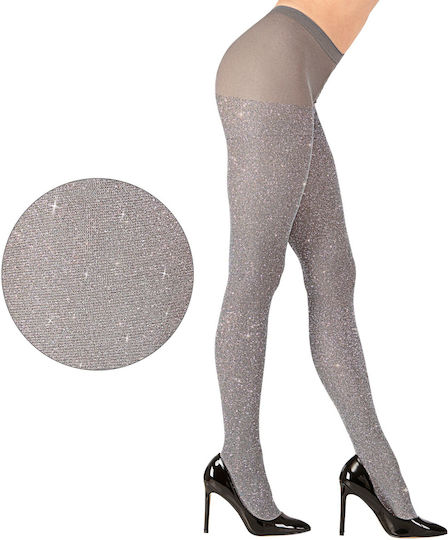 Silberne Strumpfhose Accessoire 40 Den