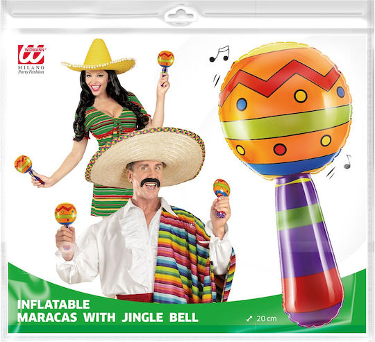 Aufblasbares Maraca-Glocken-Accessoire 20 cm