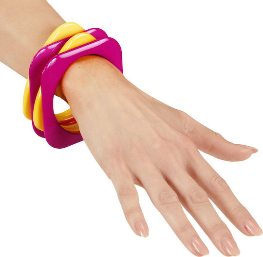 Accessory Bracelet Disco Set 4 Yellow-Pink