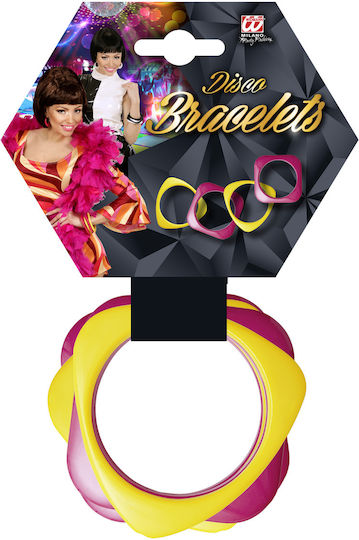 Accessory Bracelet Disco Set 4 Yellow-Pink