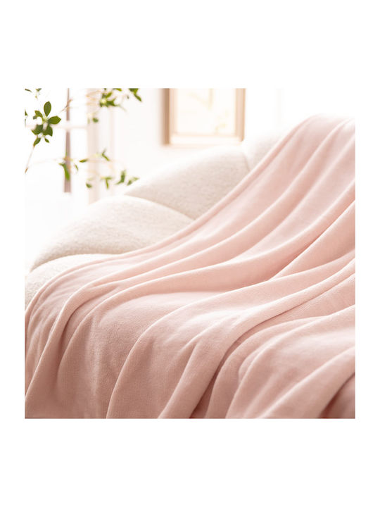 Astron Italy Ριχτάρι Πολυθρόνας Γούνινο 130x160εκ. Light Pink