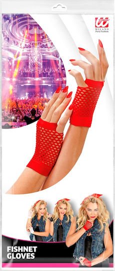 Accessories Short Cut Finger Gloves Red
