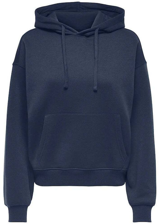 Only Women's Long Hooded Sweatshirt Blue