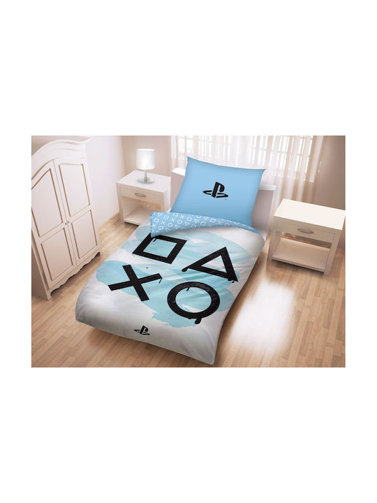 Kinder-Bettwäsche-Set Playstation Ps5 Hell Hellblau