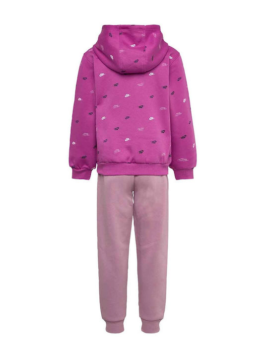 Nike Kids Sweatpants Set Pink Sportswear