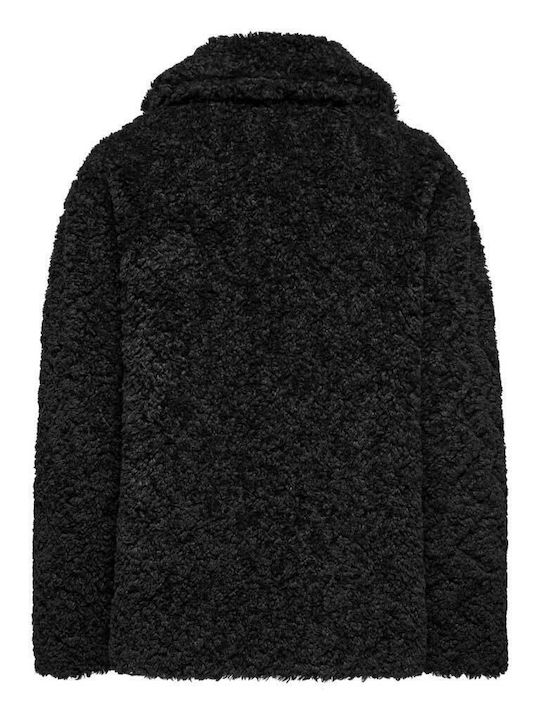 Only Women's Long Fur Black