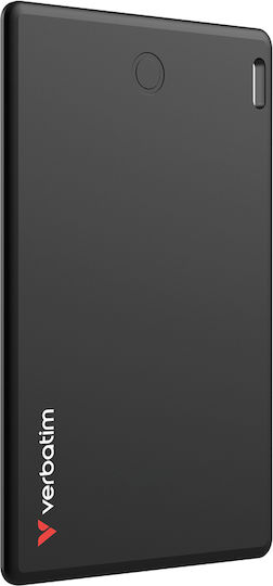 Verbatim Mein Finder Card Kompatibel mit Apple Find My Schwarz Wiederaufladbare Batterie