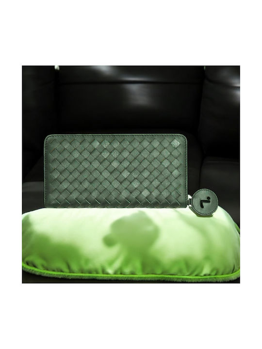 7.Dots Leather Women's Wallet Green