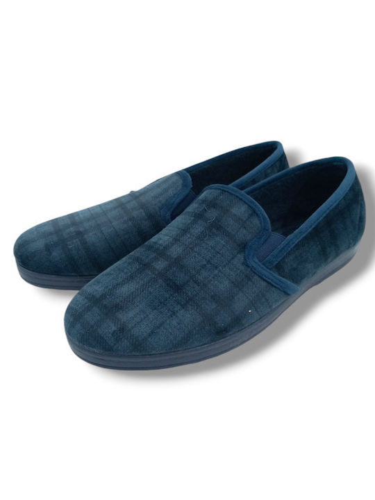 Heel Enclosed Men's Slipper Blue