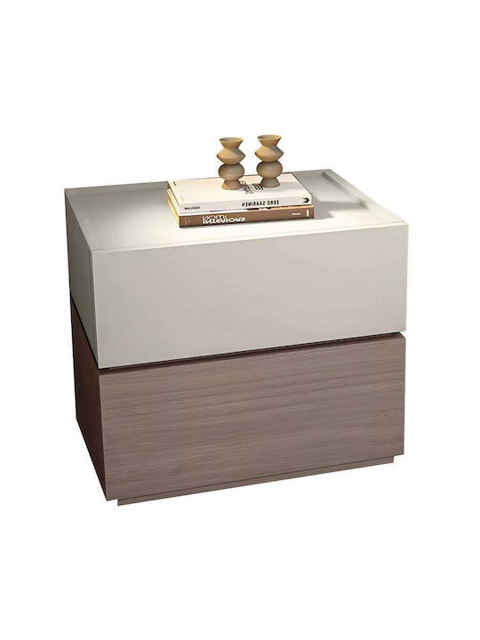 Vanity Bedside Table Wooden Beige 60x40x45cm E7351,2