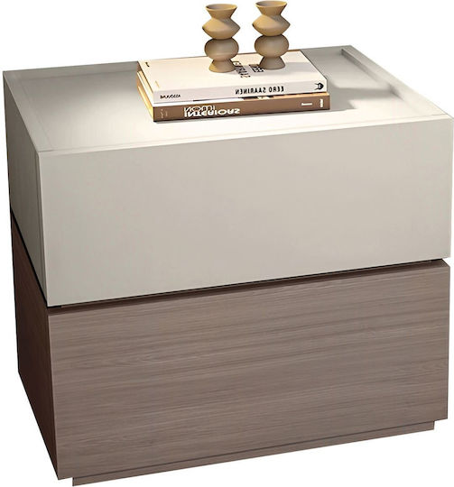 Nachttisch Vanity Holz Beige 60x40x45cm