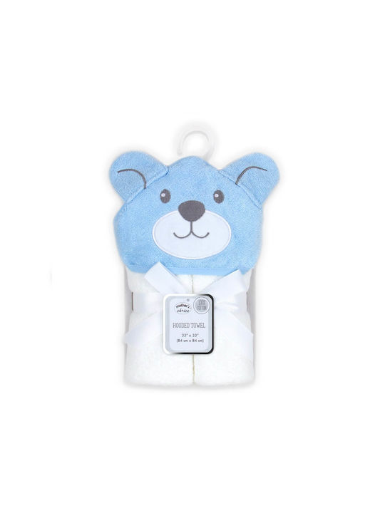 Cotton Baby Body Towel Hood Blue Bear
