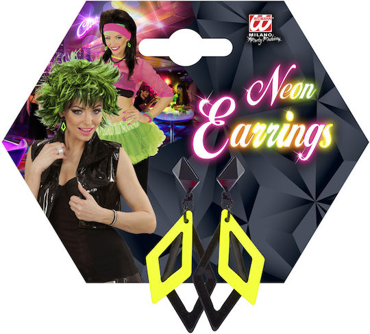 Cercei Accesorii Neon Negru Galben