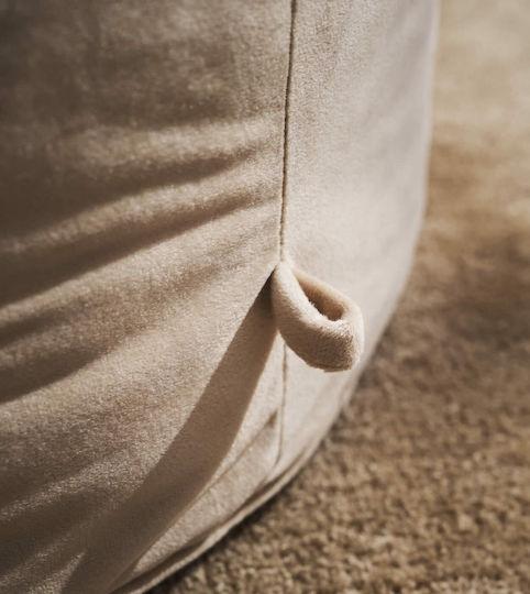 Bean Bag Stool Waterproof Winter Beige 40x50x50cm