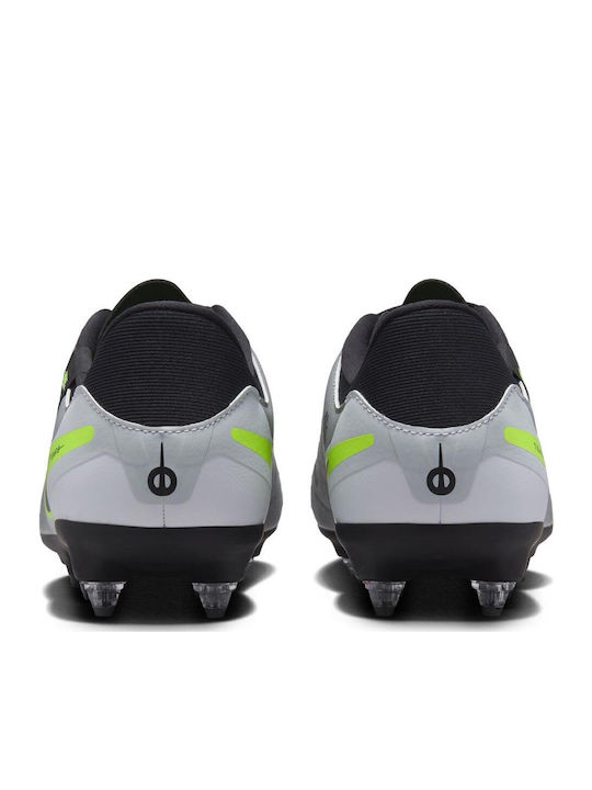 Nike Tiempo Legend 10 Academy Ποδοσφαιρικά Παπούτσια με Τάπες SG-Pro Ασημί