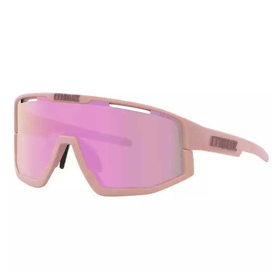 Bliz Cycling Glasses Fusion with Pink Frame & Mirror Lenses