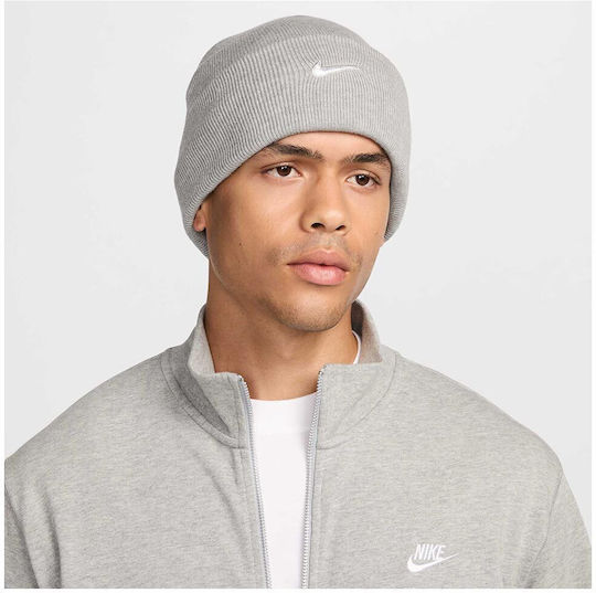 Swoosh Beanie Beanie Knitted in Gray color