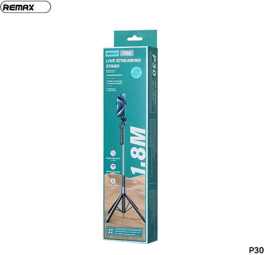 Remax P30 Selfie Stick Cell Phone Tripod Bluetooth Black