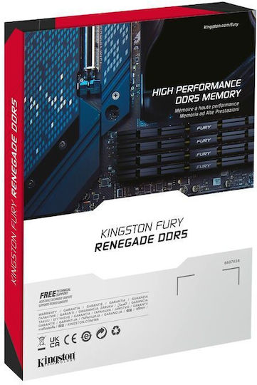 Kingston Fury Renegade Silver DDR5 με Module 1x48GB και Ταχύτητα 6000 για Desktop