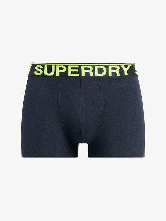 Superdry Ανδρικά Μποξεράκια Eclipse Navy/neon 3Pack