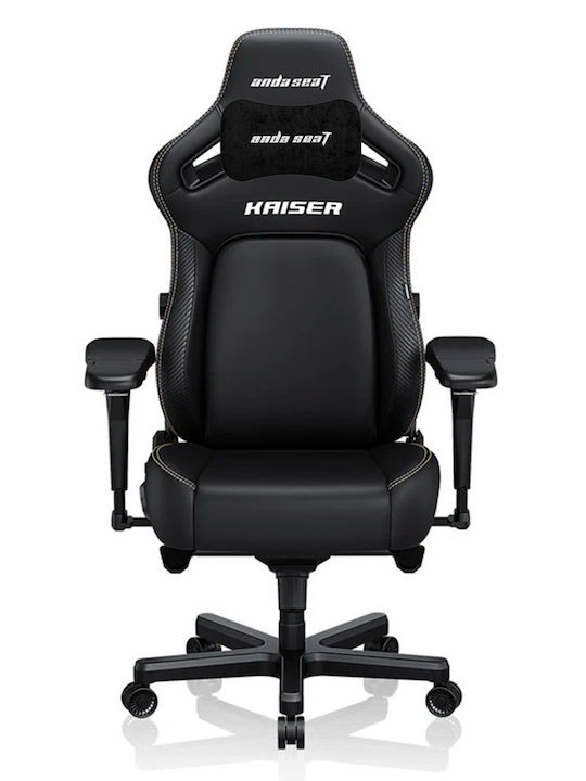 Anda Seat Kaiser 4 L Καρέκλα Gaming Δερματίνης με Ρυθμιζόμενα Μπράτσα Μαύρη