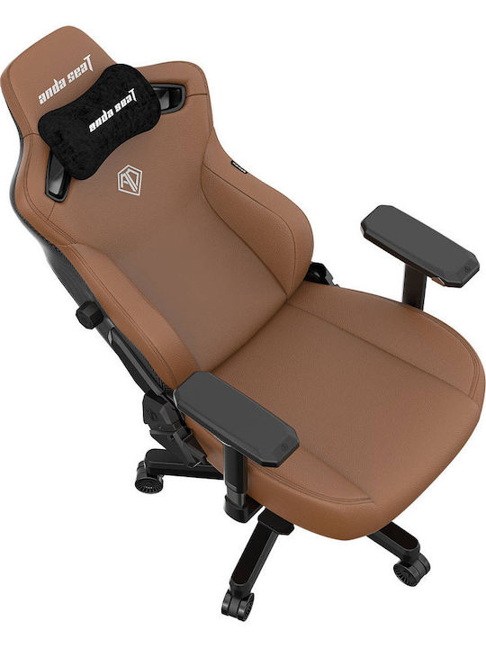 Anda Seat Kaiser 4 L Καρέκλα Gaming Δερματίνης με Ρυθμιζόμενα Μπράτσα Καφέ