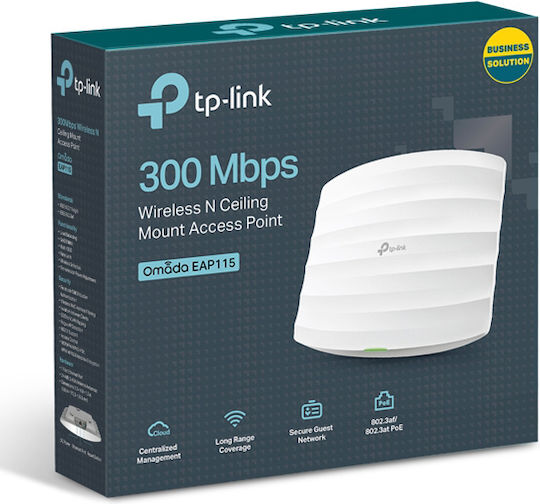 TP-LINK EAP115 v4 Access Point Wi‑Fi 4 Single Band (2.4GHz)
