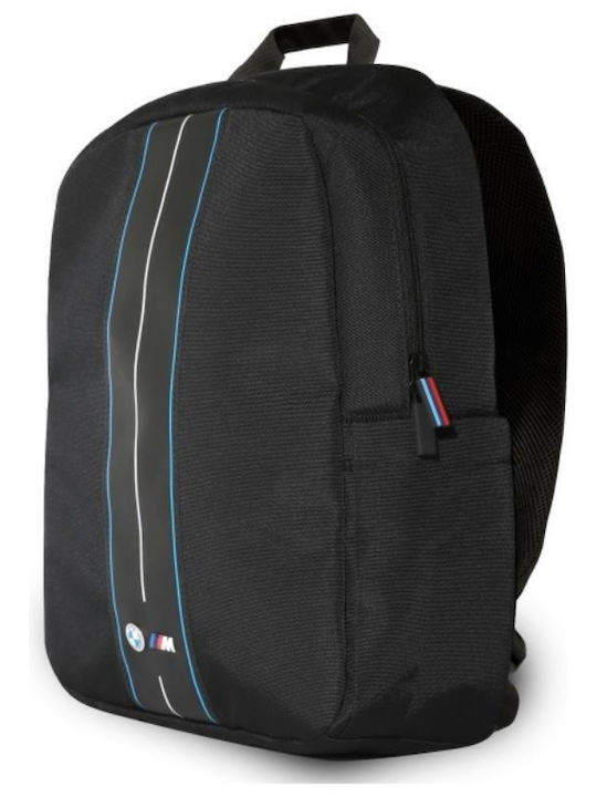 Bmw Nylon Blue Stripe 16" Laptop Backpack Black