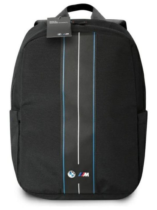 Bmw Nylon Blue Stripe 16" Laptop Backpack Black