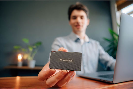 Verbatim Metal Mini USB-C / USB 3.2 External SSD 1.0TB M.2 Black