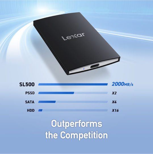 Lexar SL500Μ USB 3.2 Εξωτερικός SSD 1TB 2.5" Μαύρο