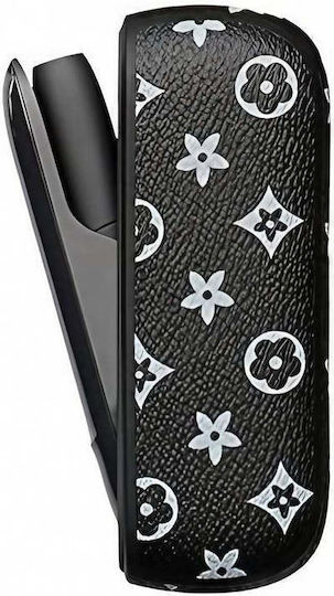 Set of Eco Leather Case and Plastic Flip Cover Προστατευτικό Κάλυμμα Μαύρο