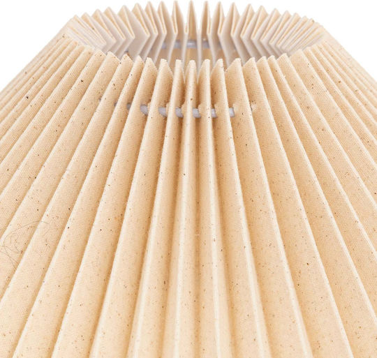 Ceramic Table Lamp with Beige Shade and Base